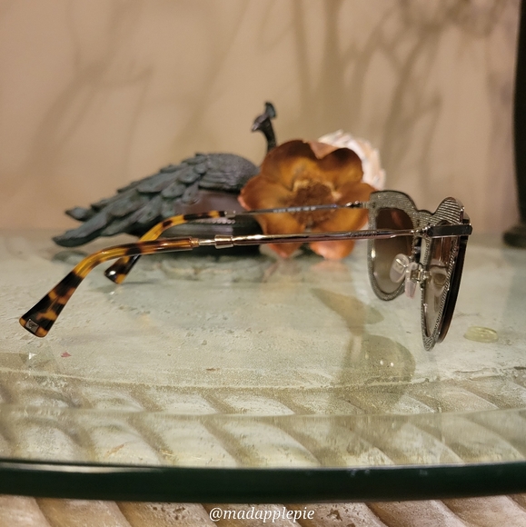 Valentino Women's VA2018 Fashion Cat Eye Sunglasses Metal Mesh Luxury Summer #55 - Picture 15 of 17